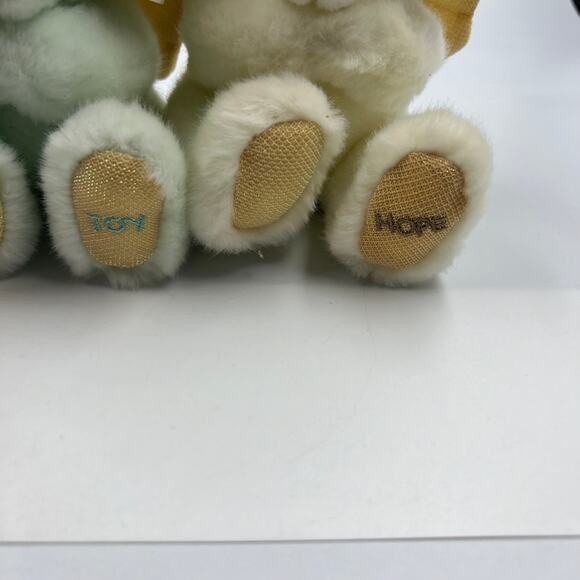 Vintage Russ Berrie & CO Small Plush Angel Teddy Bears Lot 4 Hope Joy Love Peace - Picture 2 of 11